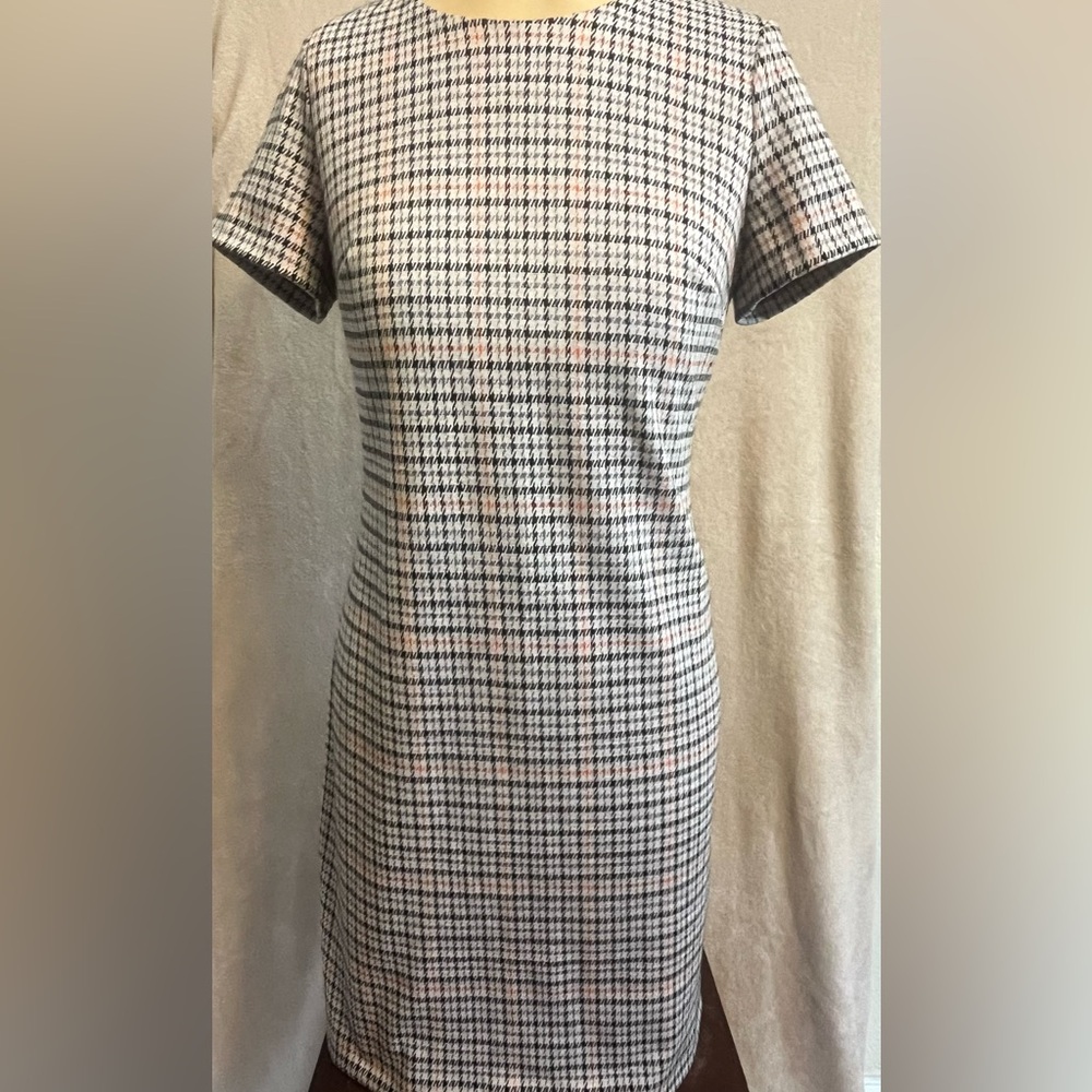 Calvin Klein Black and White Sheath Mini Dress